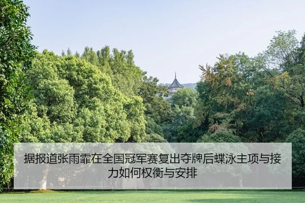 据报道张雨霏在全国冠军赛复出夺牌后蝶泳主项与接力如何权衡与安排